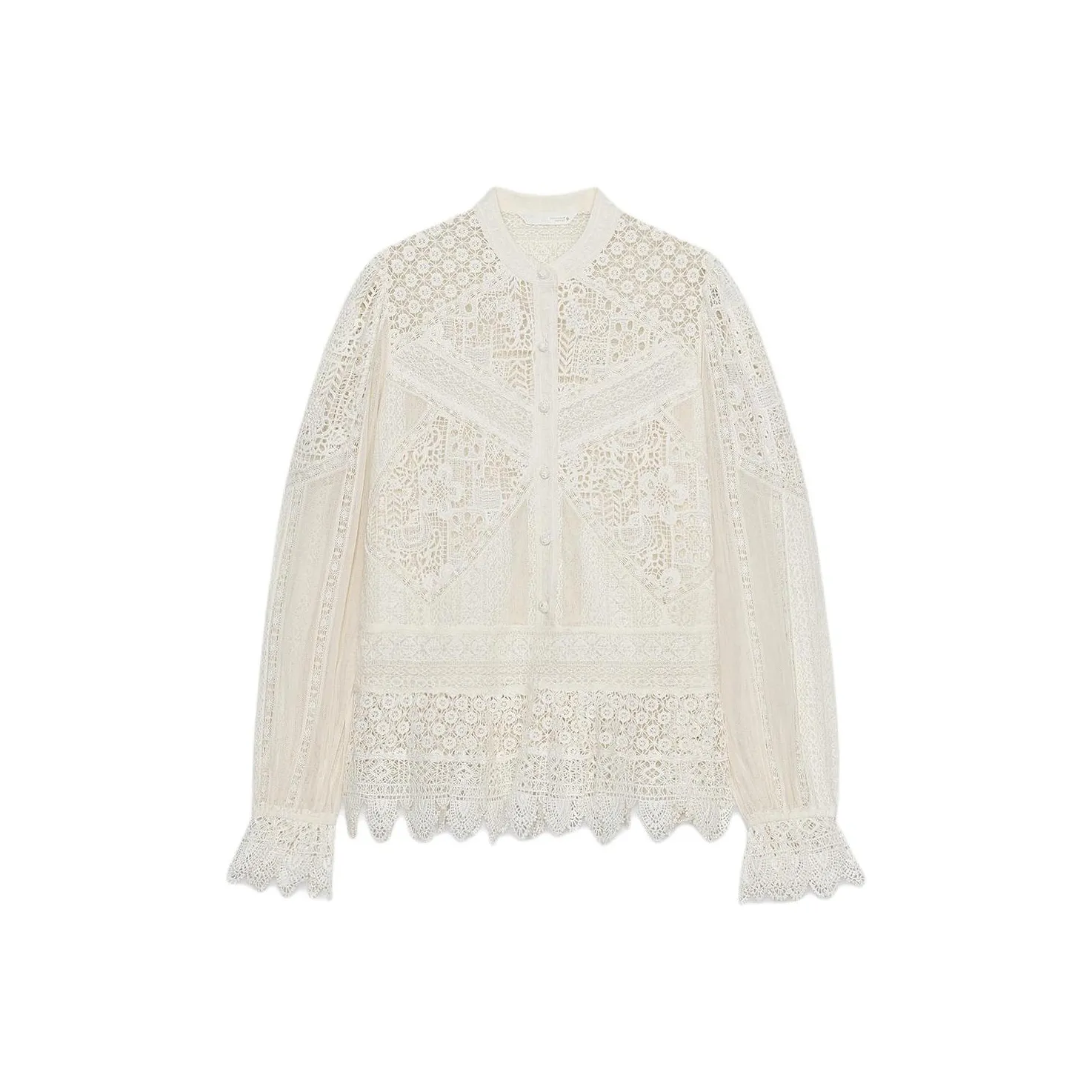 ZARA ZW Series Морозный Белый Женские Рубашки