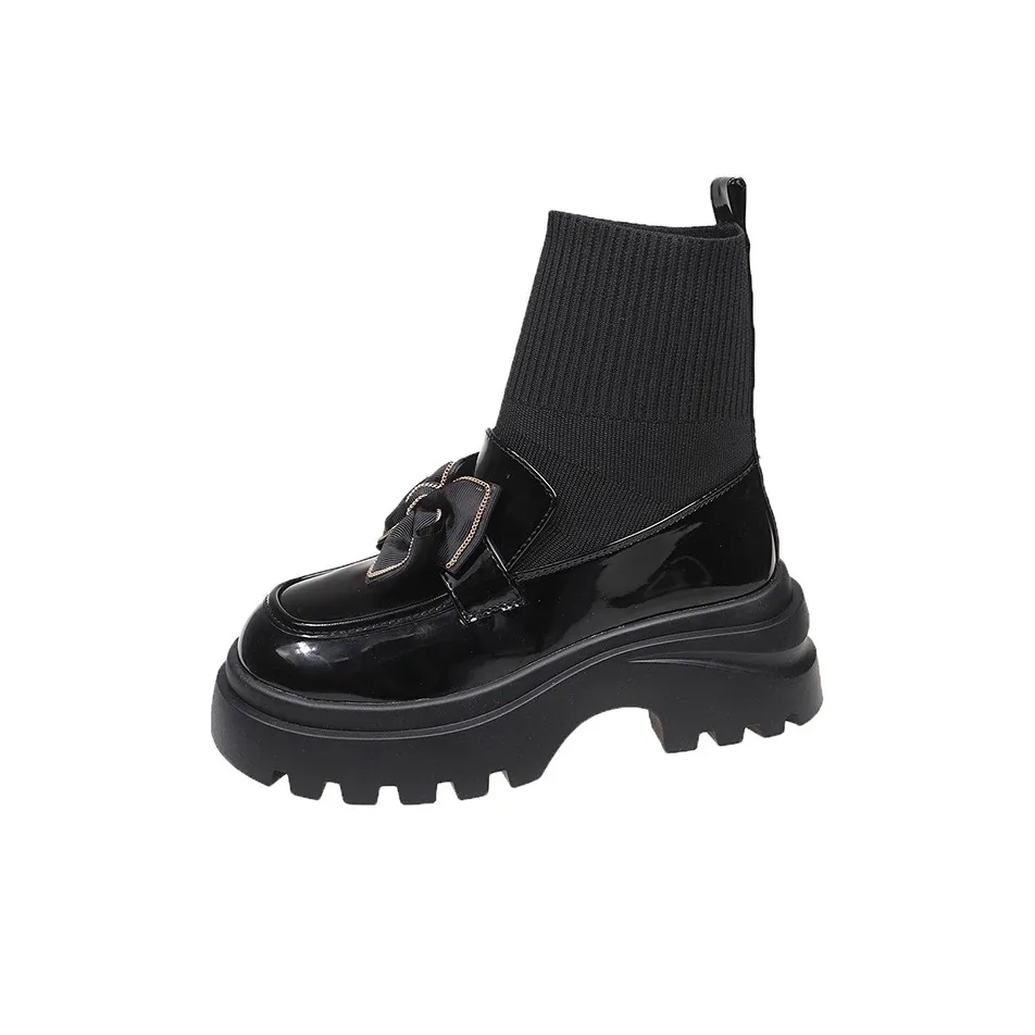 Wuji Эластичные ботинки черного цвета женские