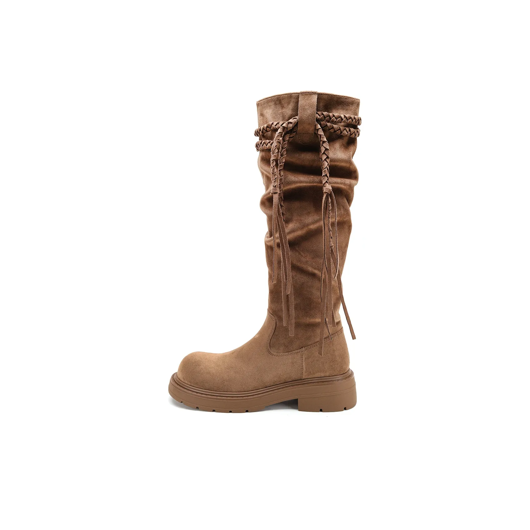 SAFIYA Высокие сапоги до колена CAMEL Женские