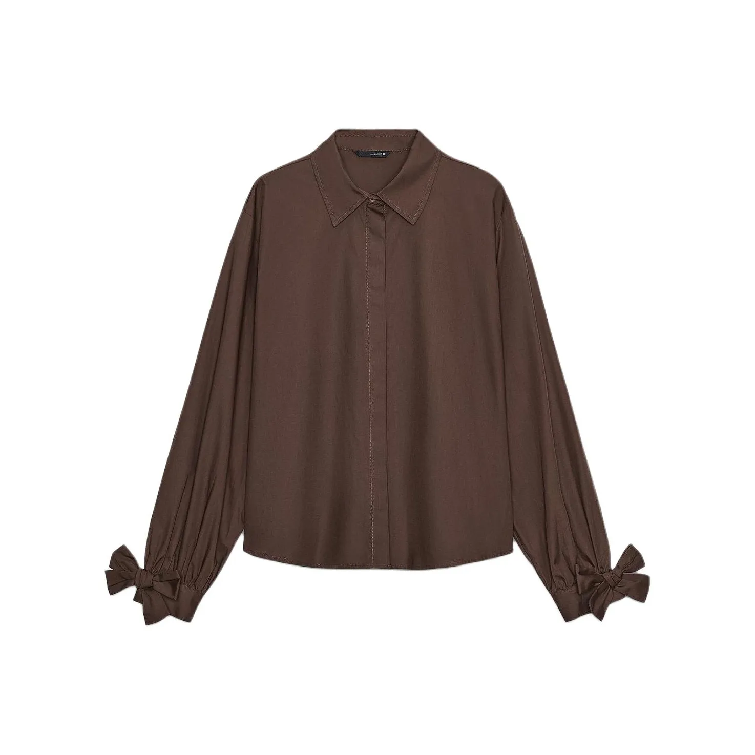 ZARA Темно-коричневые женские рубашки