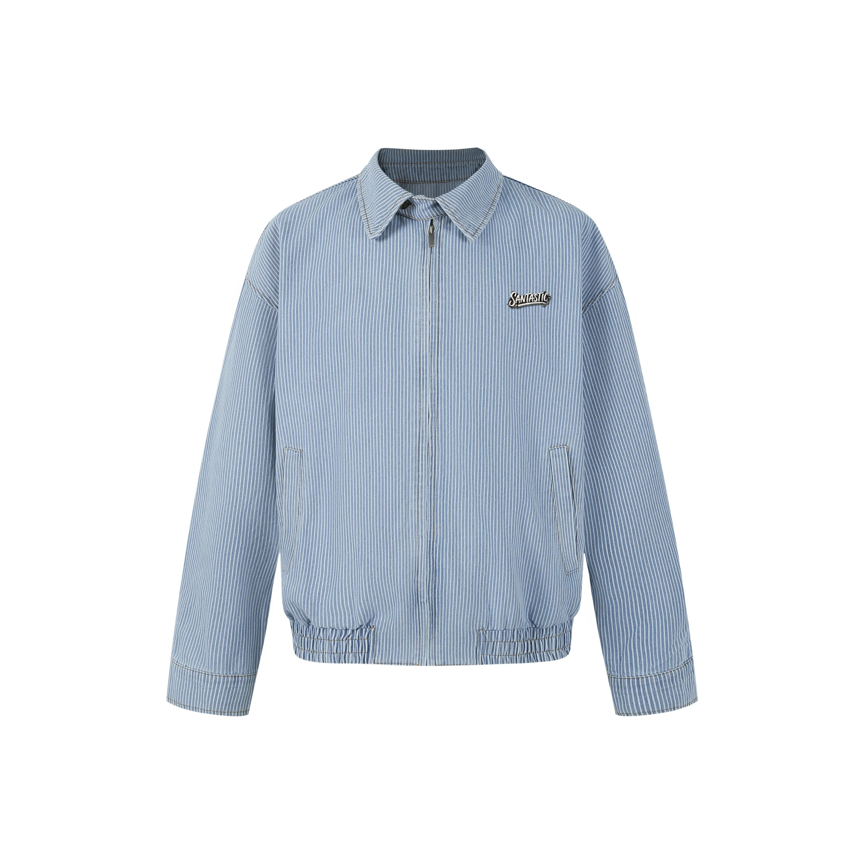 SANTASTIC Джинсовый синий (с съемным логотипом металлический значок) унисекс куртки