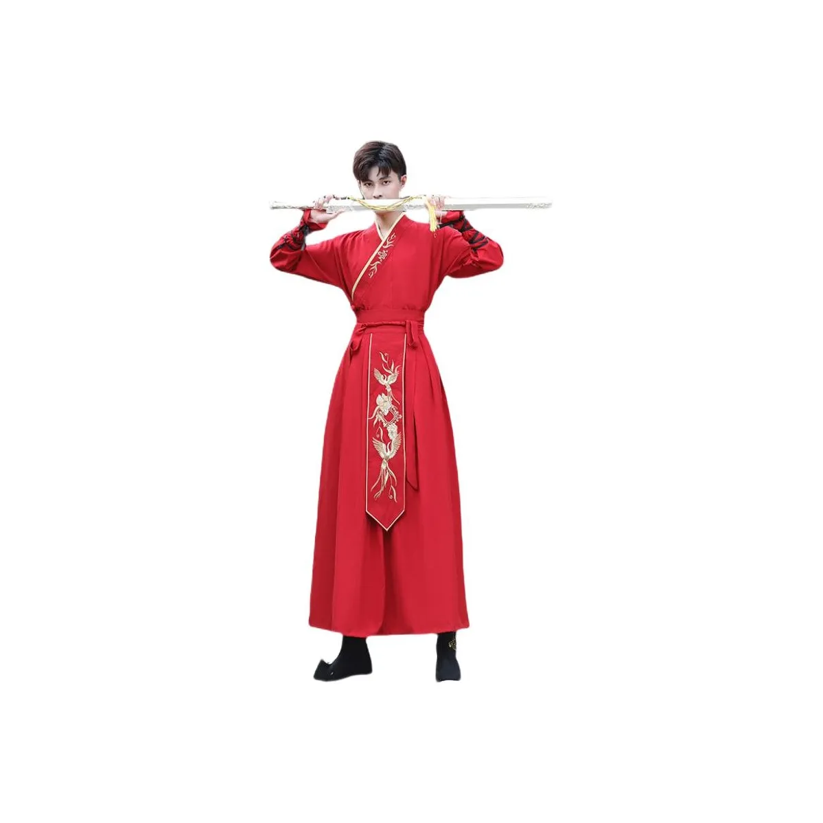 Huan Feather Красный Унисекс Ханьфу