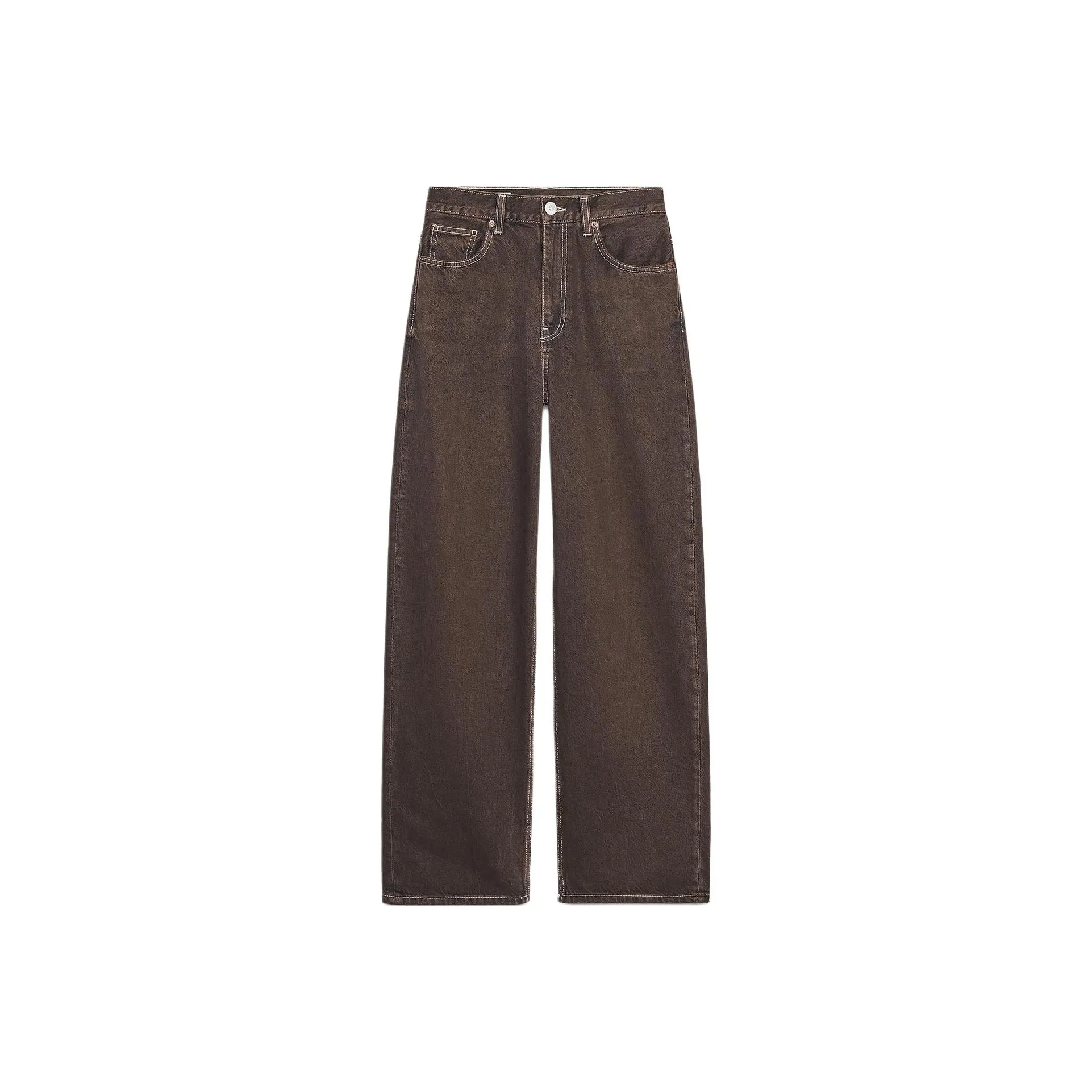 ZARA Trf Коричневый Женские Джинсы