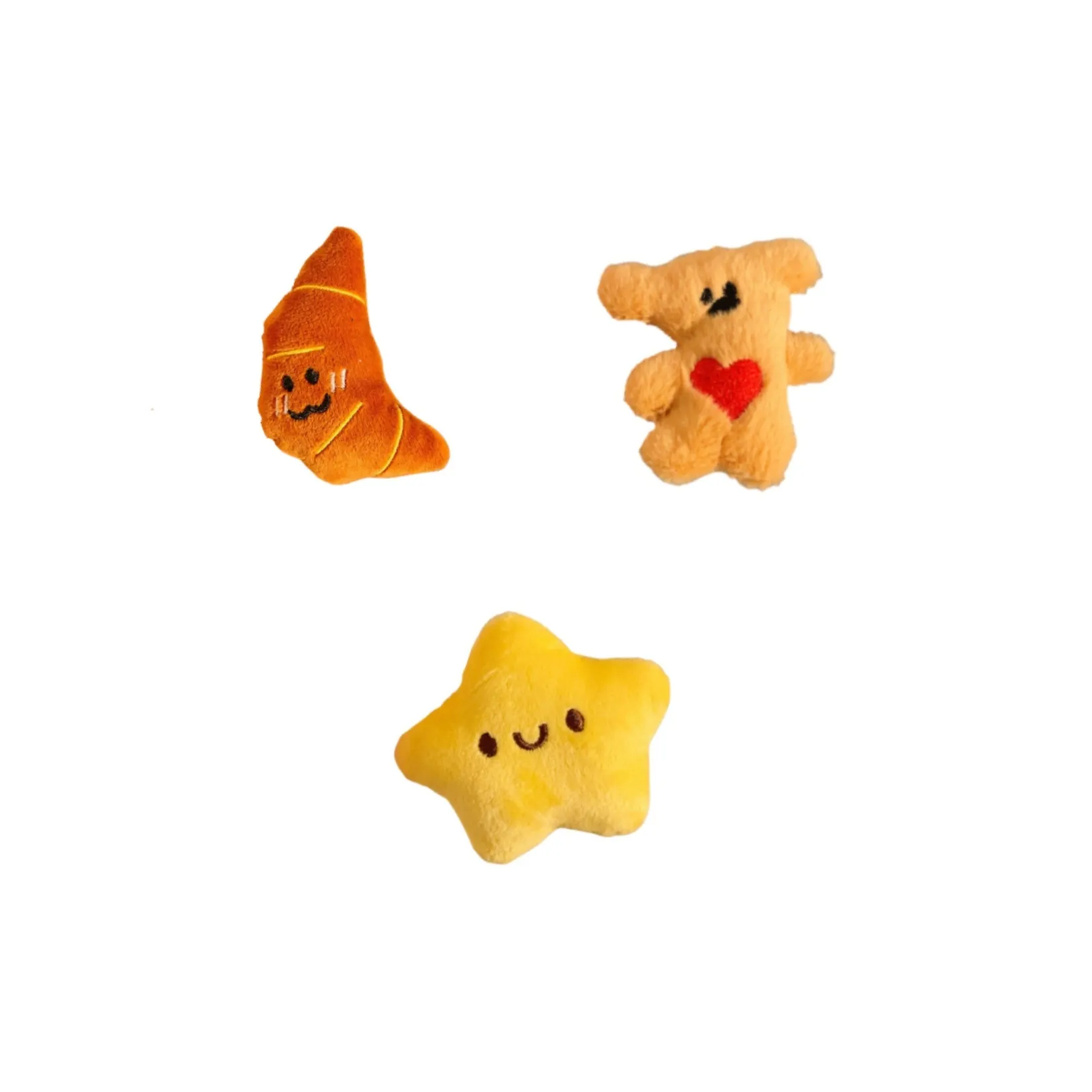 Mr. Toy Creative Cartoon Cute Круассан Сумка Медвежонок Звезды Плюшевый Брелок 8 см Высокий