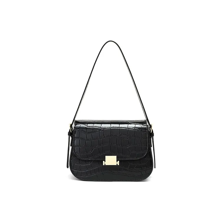 OUBOTE Сумка через плечо из коровьей кожи женская черная