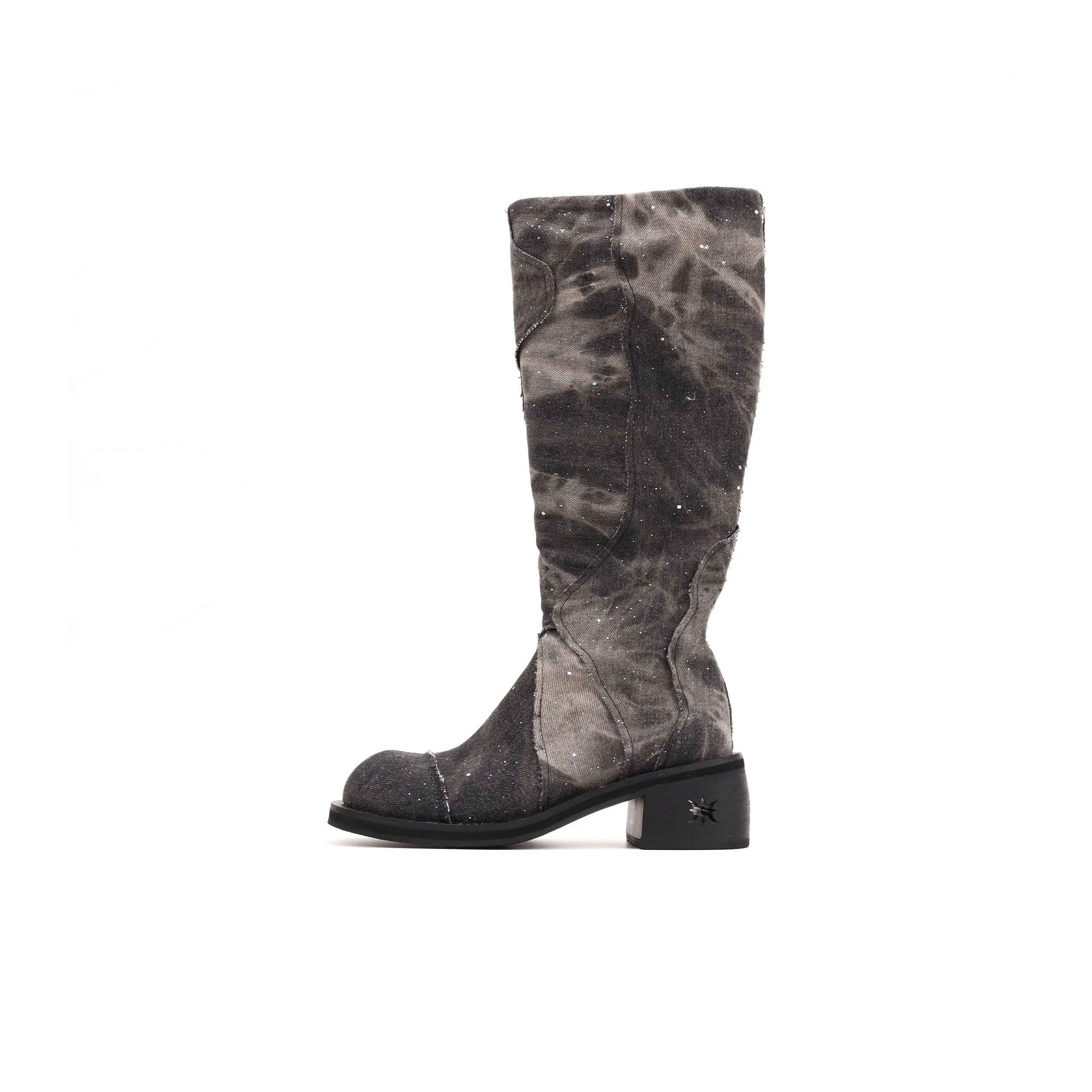 Asthershop Женские высокие сапоги с блестками особенная ткань
