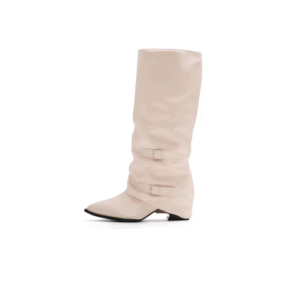 SHUMO Женские высокие сапоги на колено