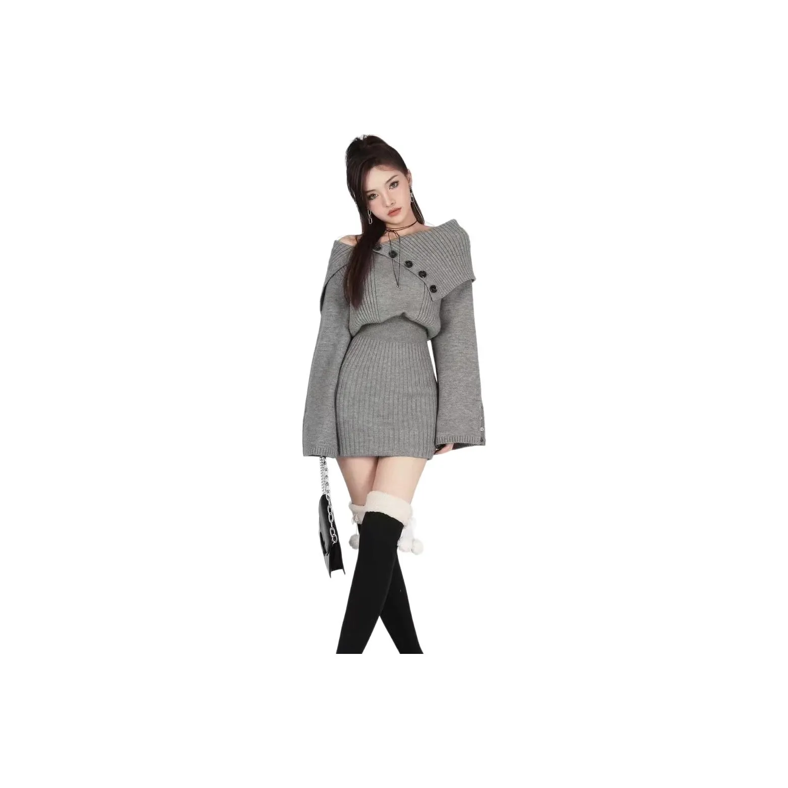 Si Bei'er Длинное платье с длинными рукавами женское