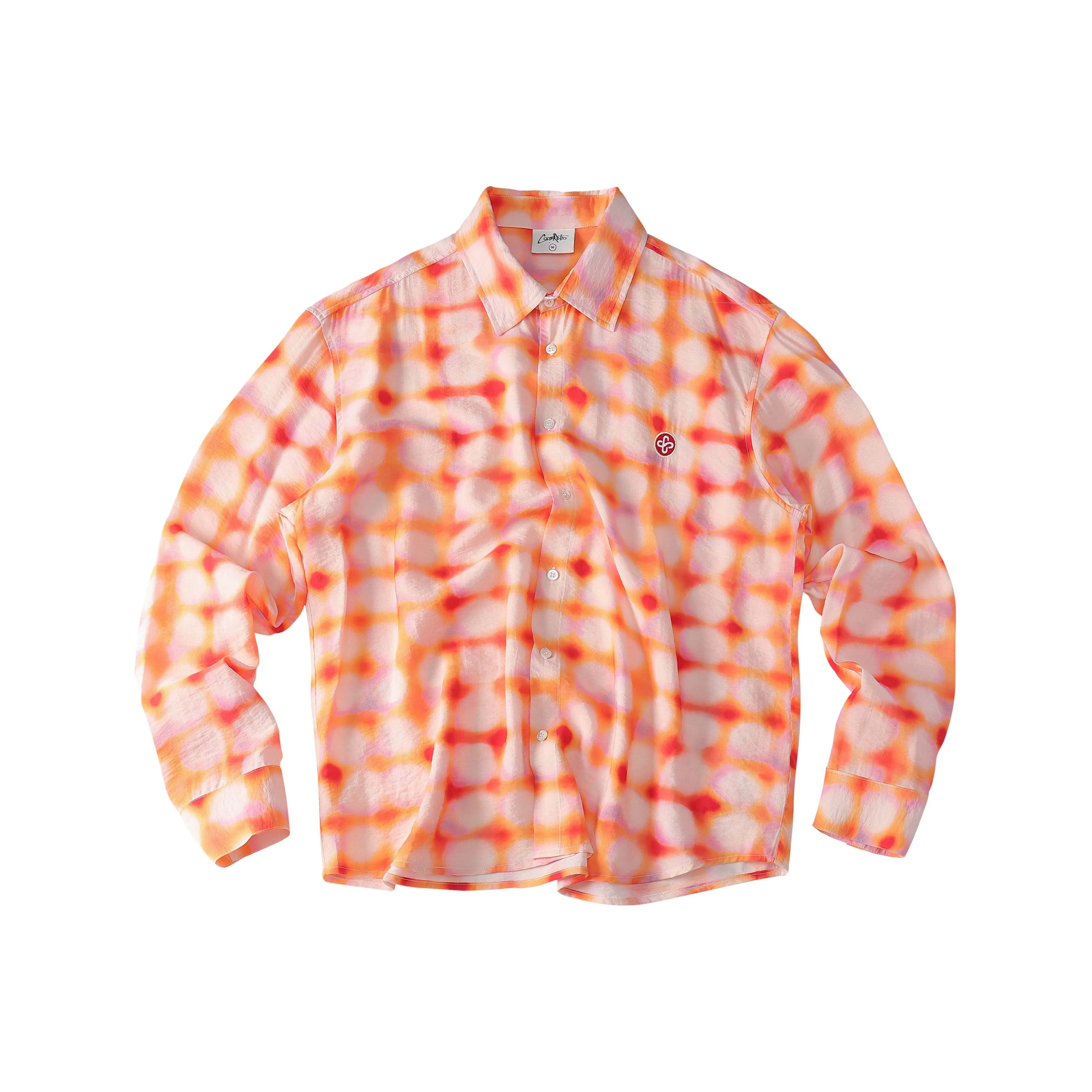 CoosRetro Белый Оранжевый Мужские Рубашки