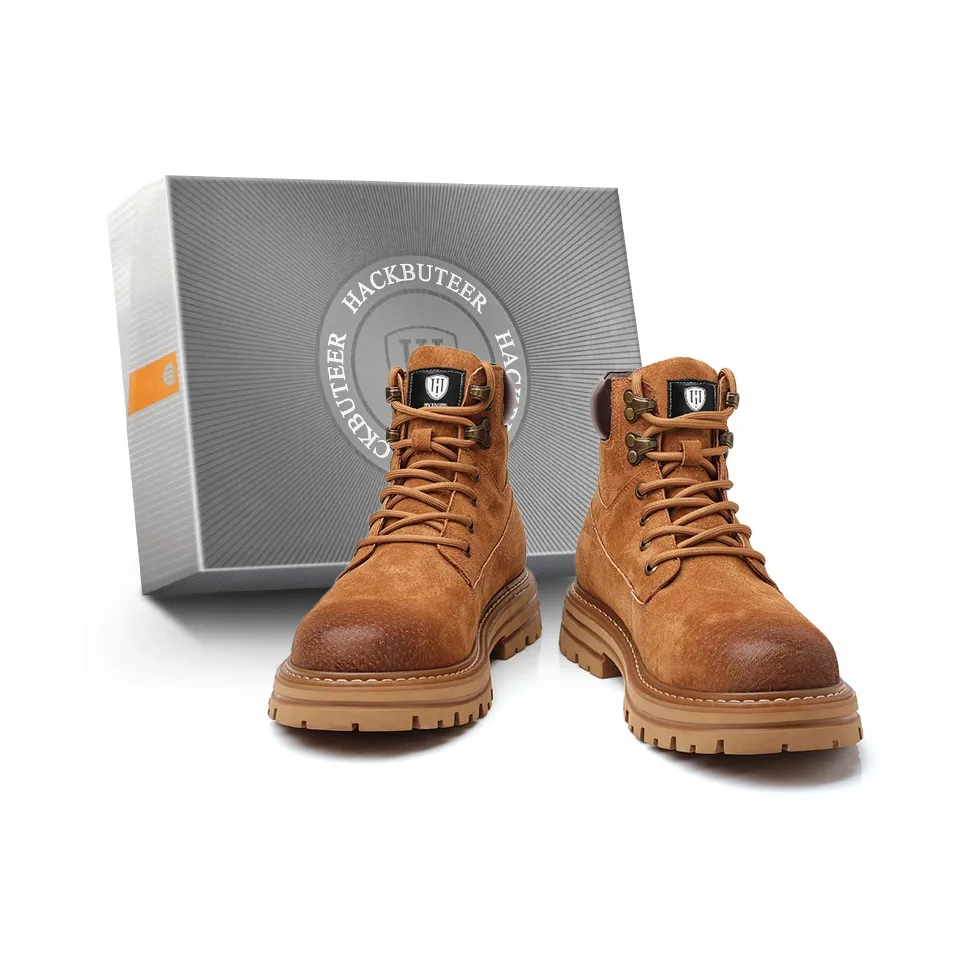 HACKBUTEER Ankle Длина Мартин Boot Мужская Коробка Включено