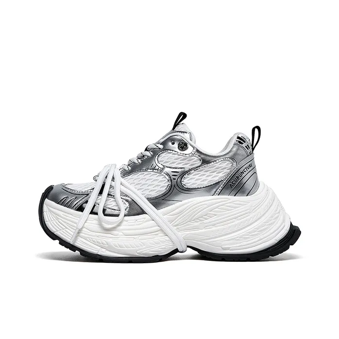 Acupuncture визуально увеличивает рост устойчивые к истиранию дышащие низкий топ кроссовки с толстой подошвой женские