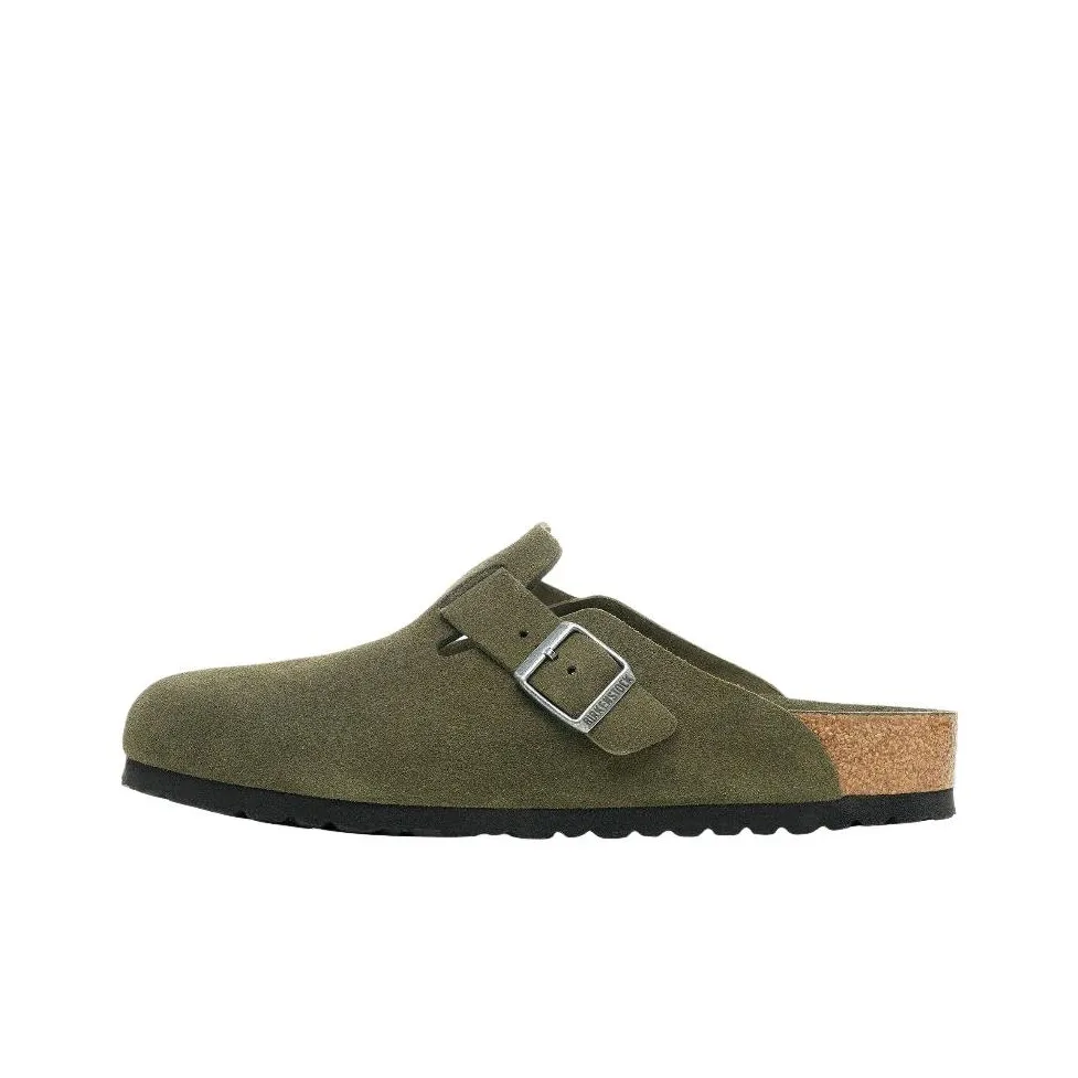 Биркенсток Бостон Soft Footbed EVA Устойчивый к истиранию Домашние тапочки Унисекс Зеленый Стандартный Свободный крой