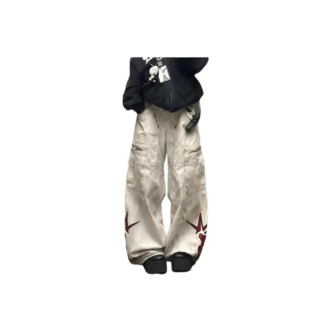 Wooden Rabbit Широкие брюки Повседневные брюки Мужские