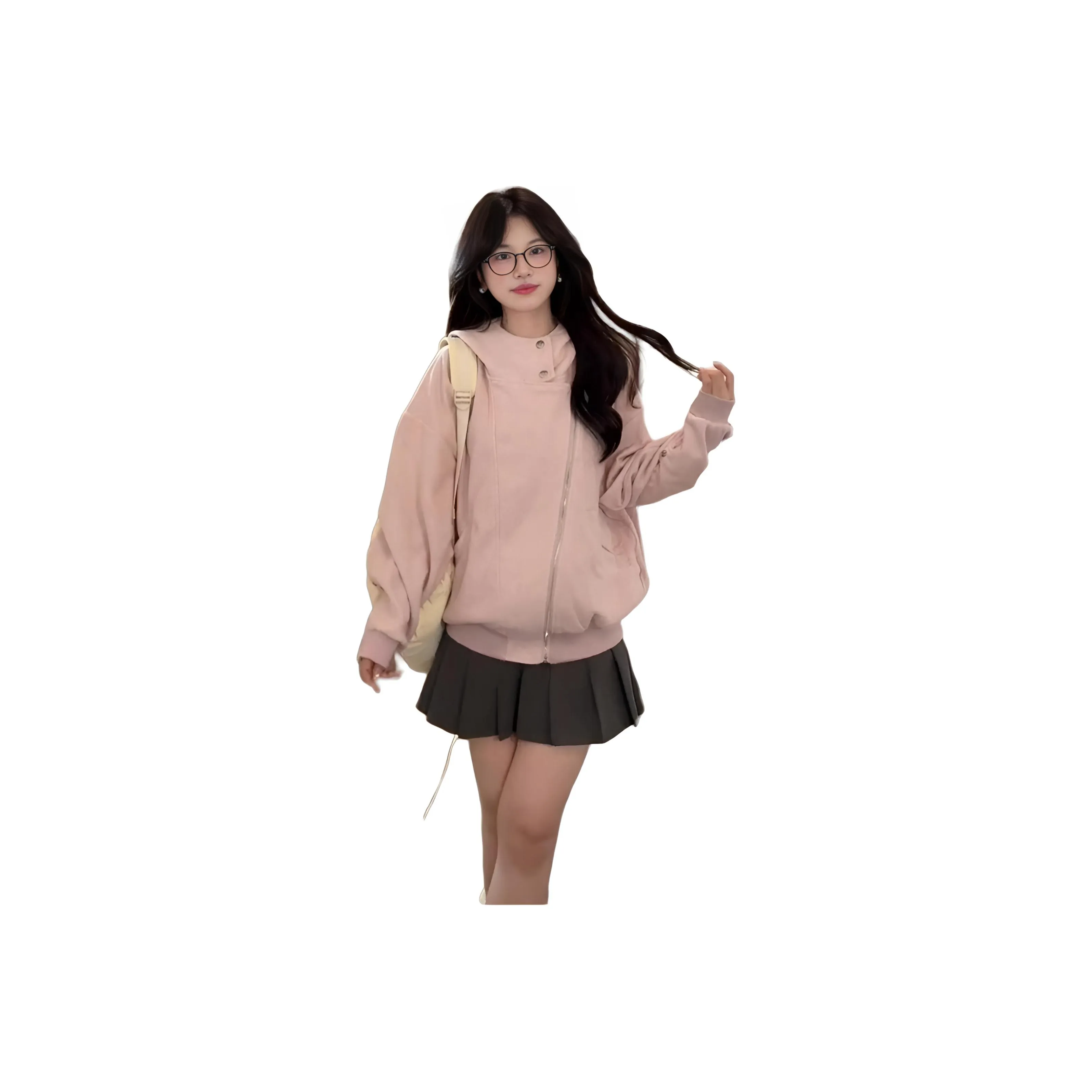 QIAOMONVHAI Розовый Женский Свитшот