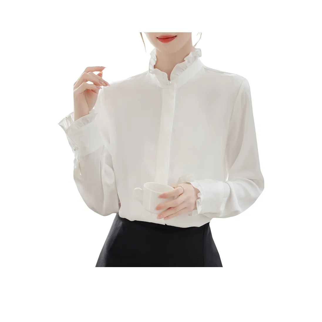 LADYXIEXIE Белый Giveaway Бренд Наклеенный Женские Рубашки