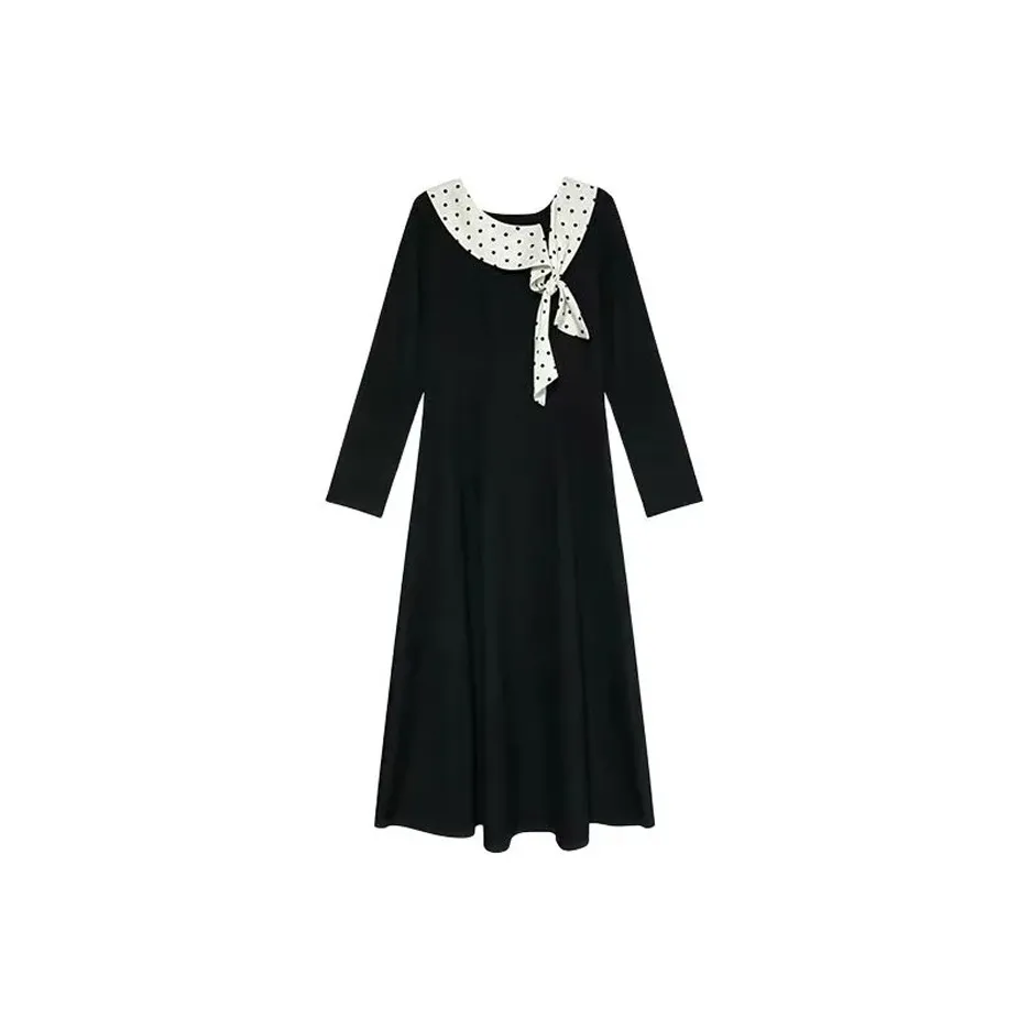 SNZX Длинное платье с длинным рукавом женское