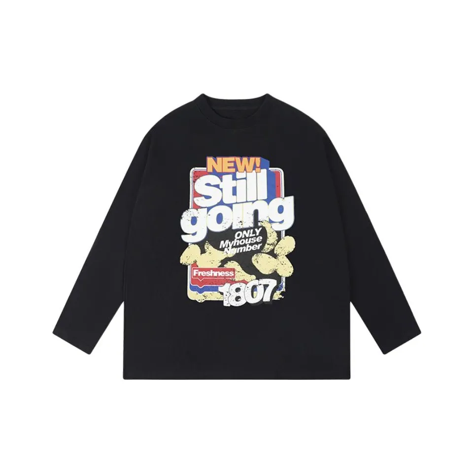 1807 Длинный рукав T-рубашка Унисекс