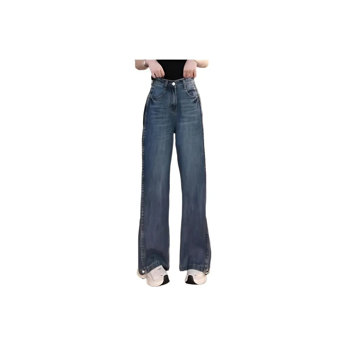 Wooden Rabbit Винтажные синие женские джинсы