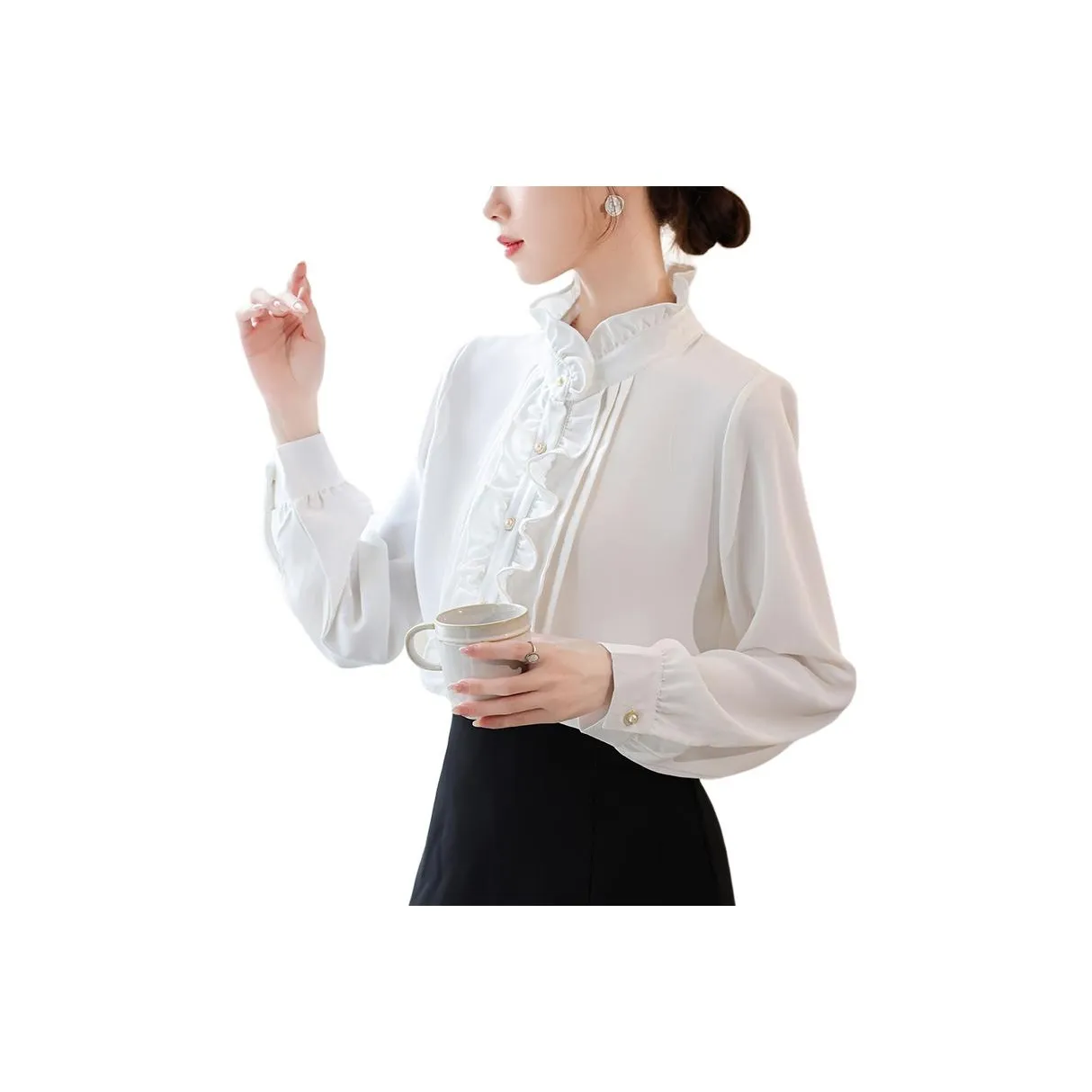 LADYXIEXIE Белый Giveaway Бренд Наклеенный Женские Рубашки