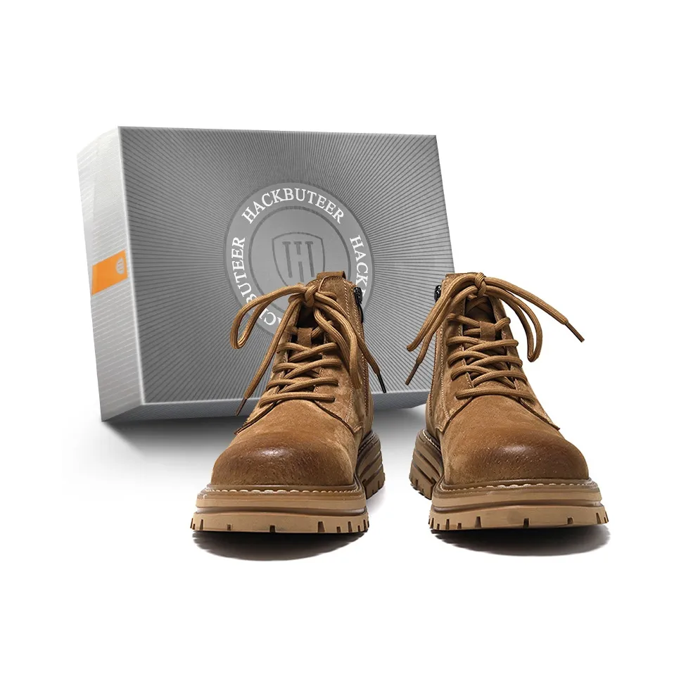 HACKBUTEER Ankle Длина Мартин Boot Мужская Коробка Включено