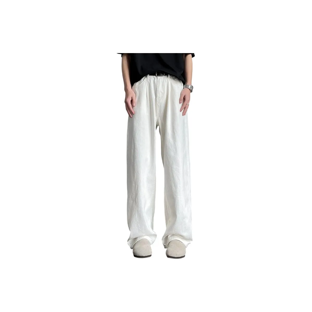 GANGZAI Белый Унисекс Джинсы