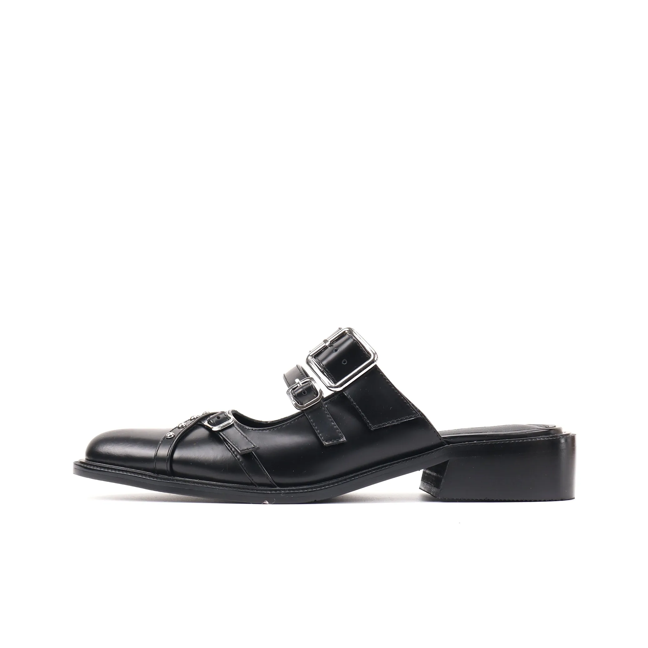 Asthershop Грубый каблук Полная поддержка Женские Черный