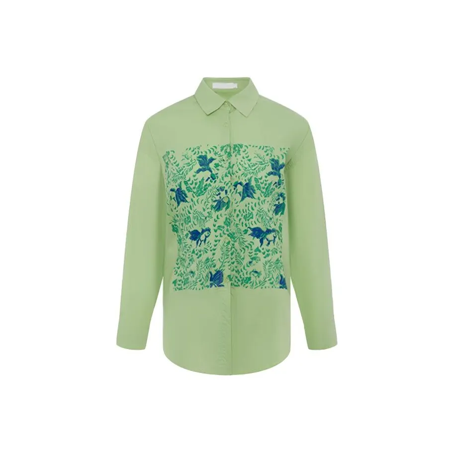 Leather Cat Бамбуковый зеленый Женские Рубашки