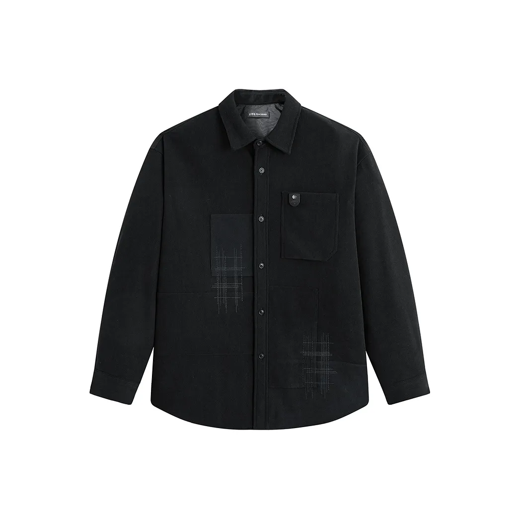 PEACEBIRD MEN Клетчатая длинная рубашка с длинным рукавом унисекс