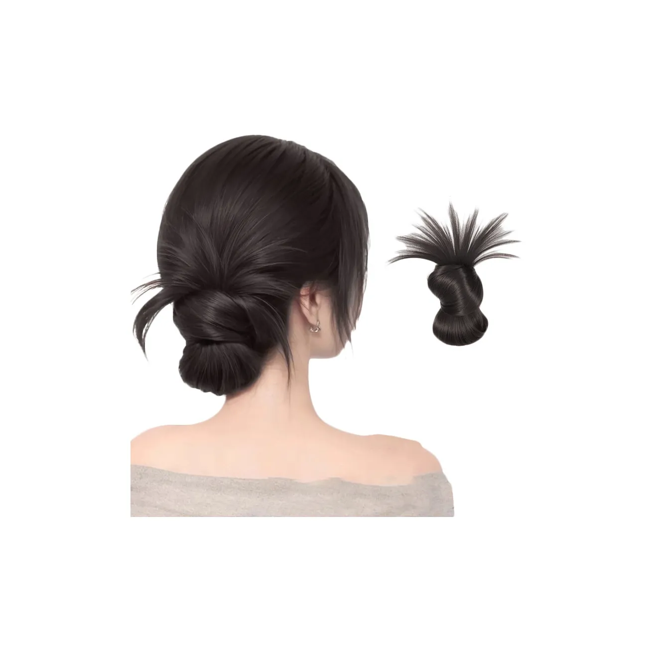 MUYAN Охлаждающий Заколка-краб с пером "Курица" для женских париков