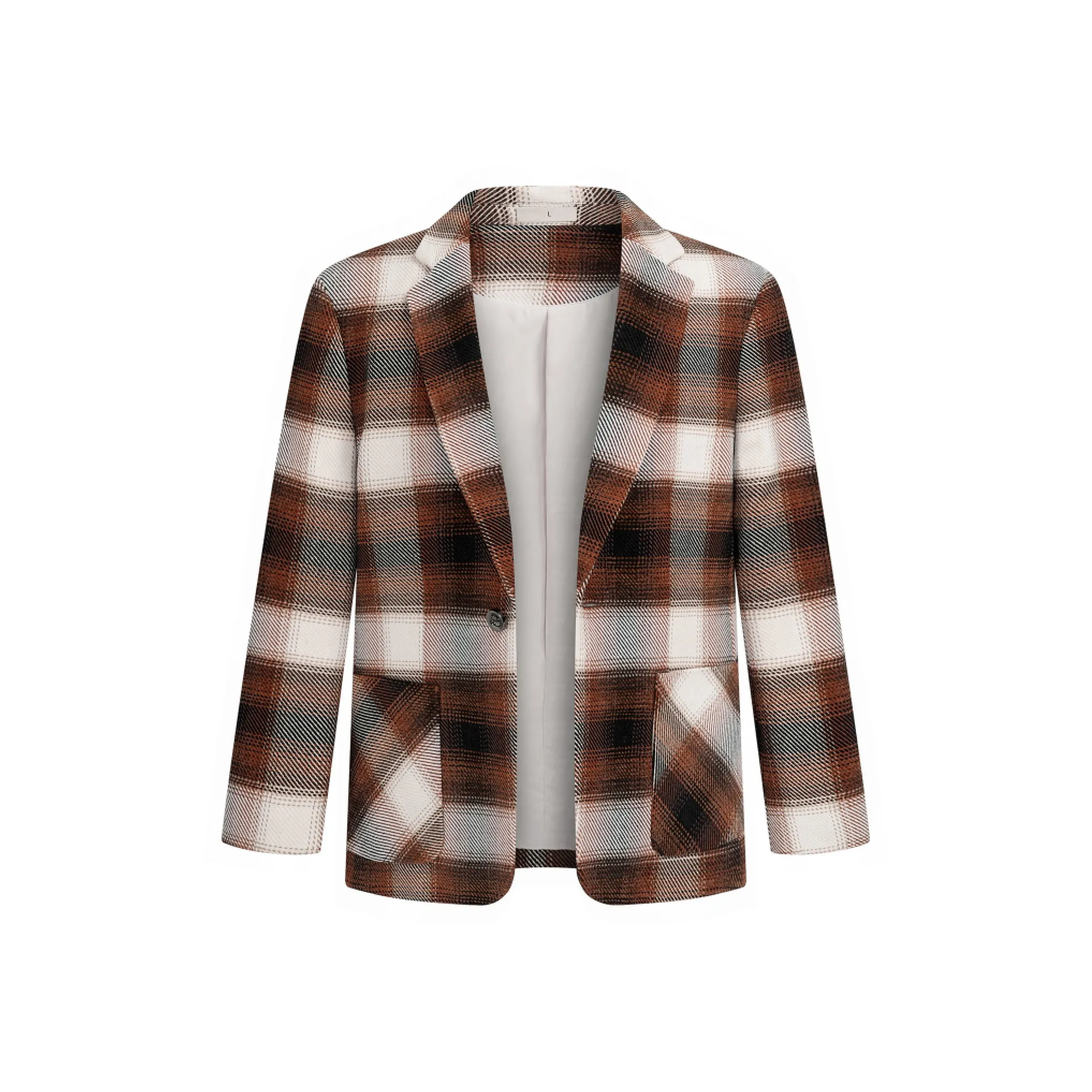 J.F.U Красный Клетка Мужской Деловой Костюм