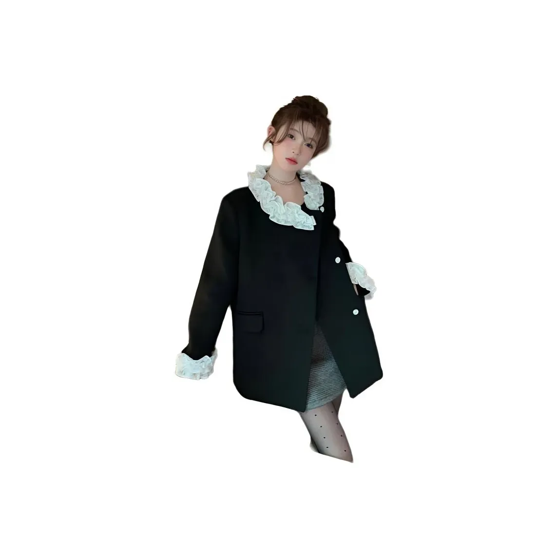 Gentle Welcome Черное Женское Пальто