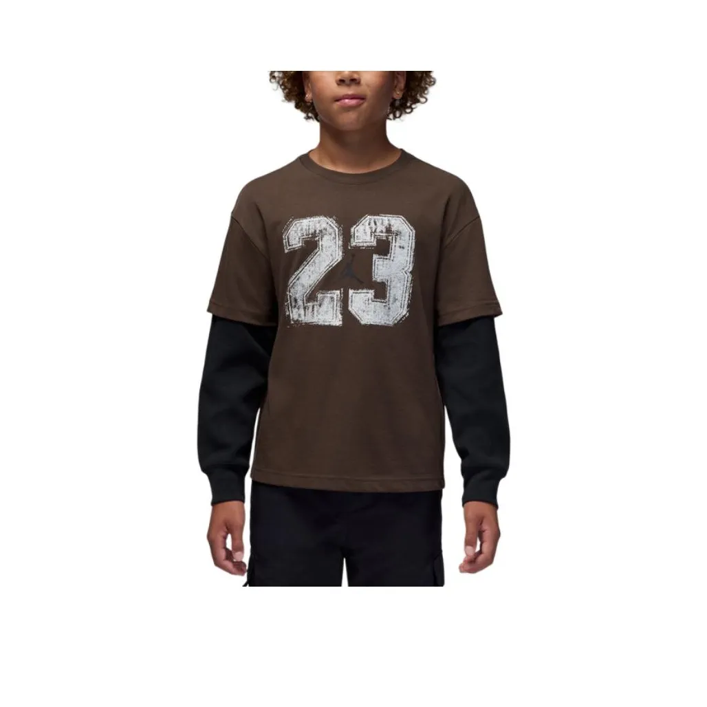 Джордан Барочный Коричневый Kids T-рубашки