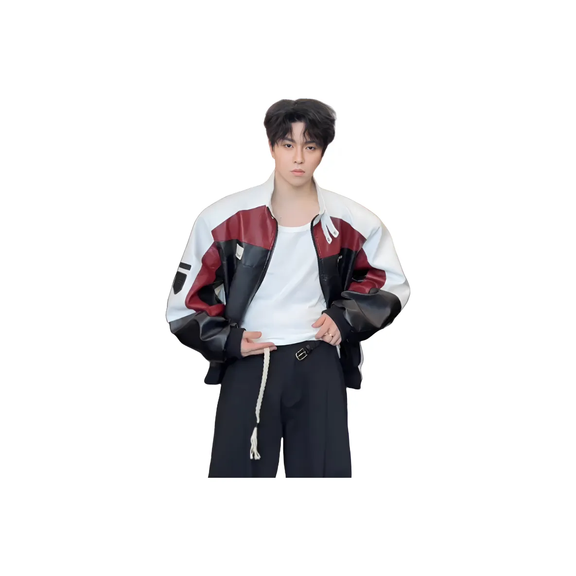 CAT'S PAW Черный Красный Унисекс Кожаные куртки