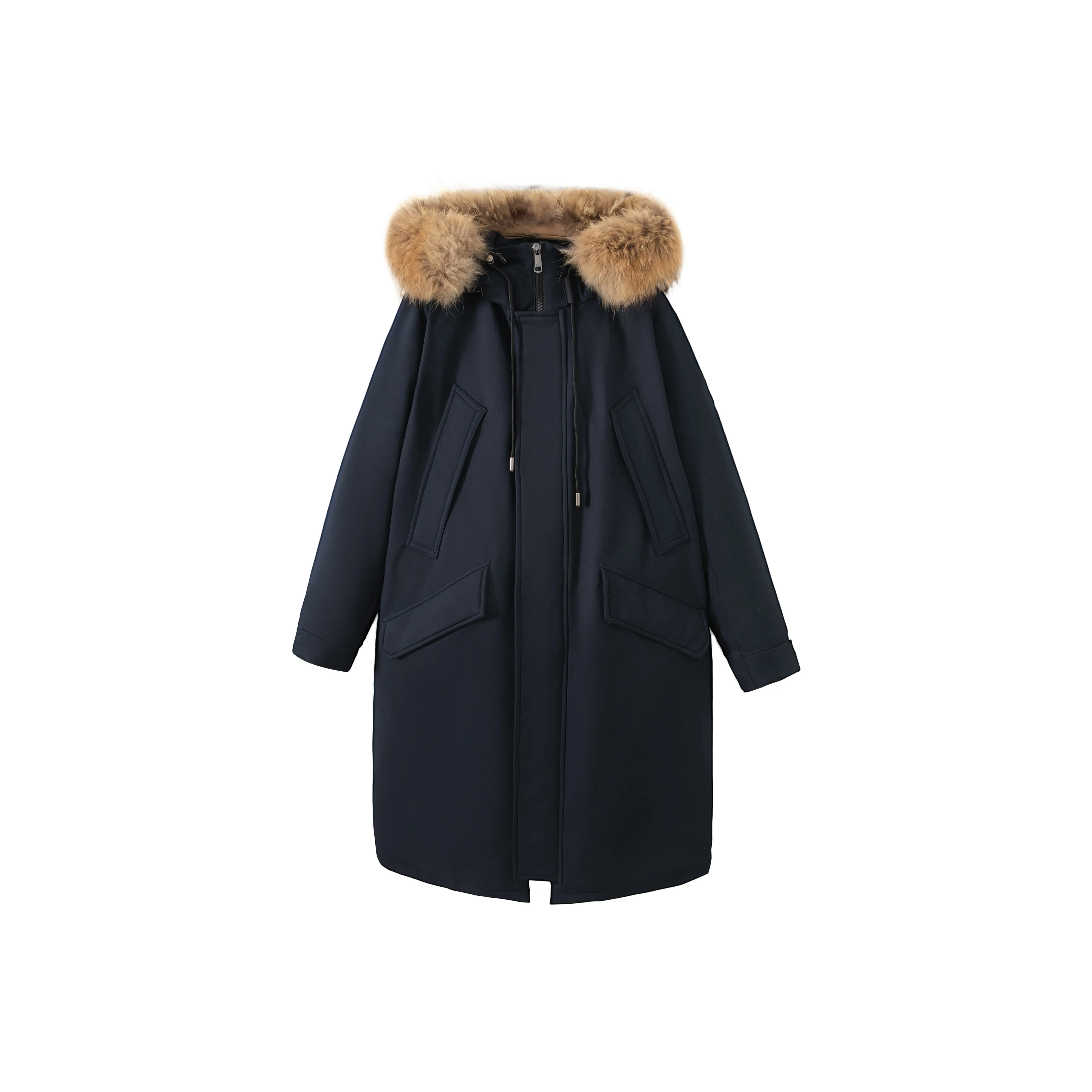 QYPRF Темно-синий женский пуховик