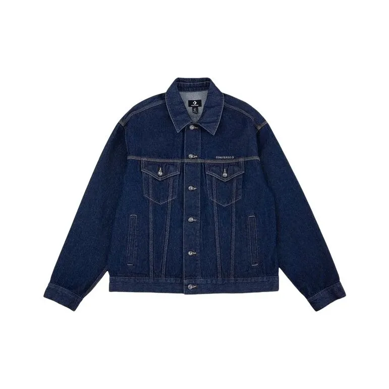 Конверс Темно-синий Мужской Джинсовые куртки