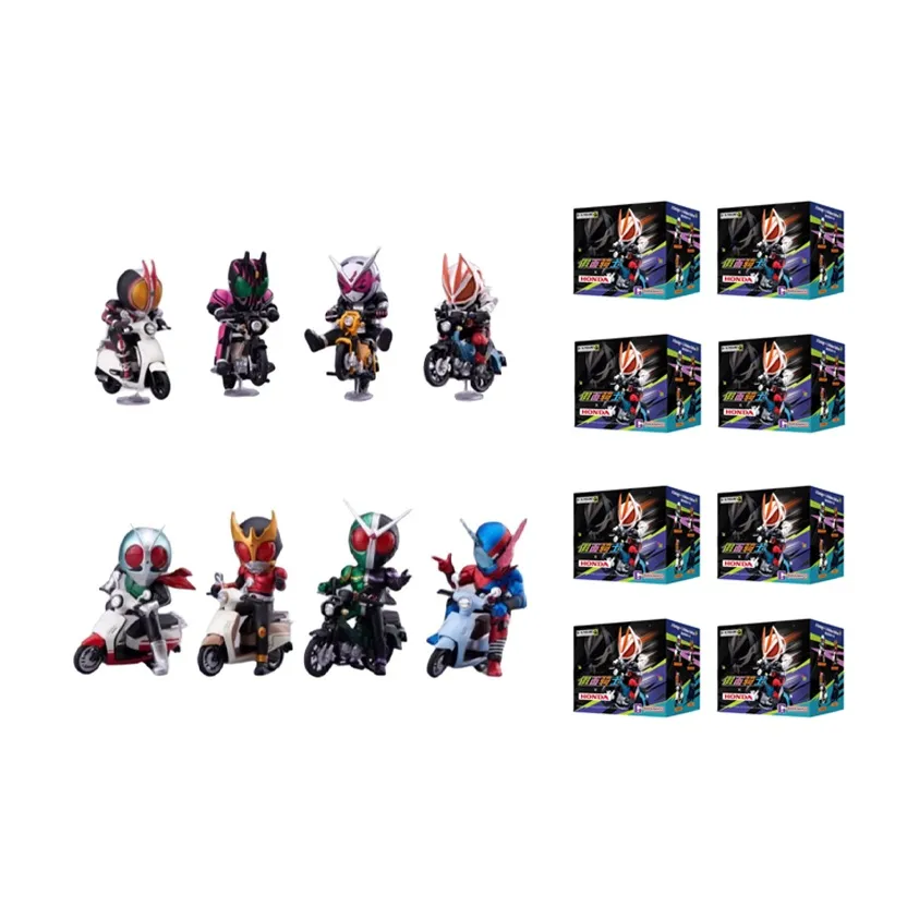 BANDAI Kamen Rider Honda BNFIGURE Q Collection Коллаборация Слепые коробки Один Mystery Коробка Целая коробка 8 шт