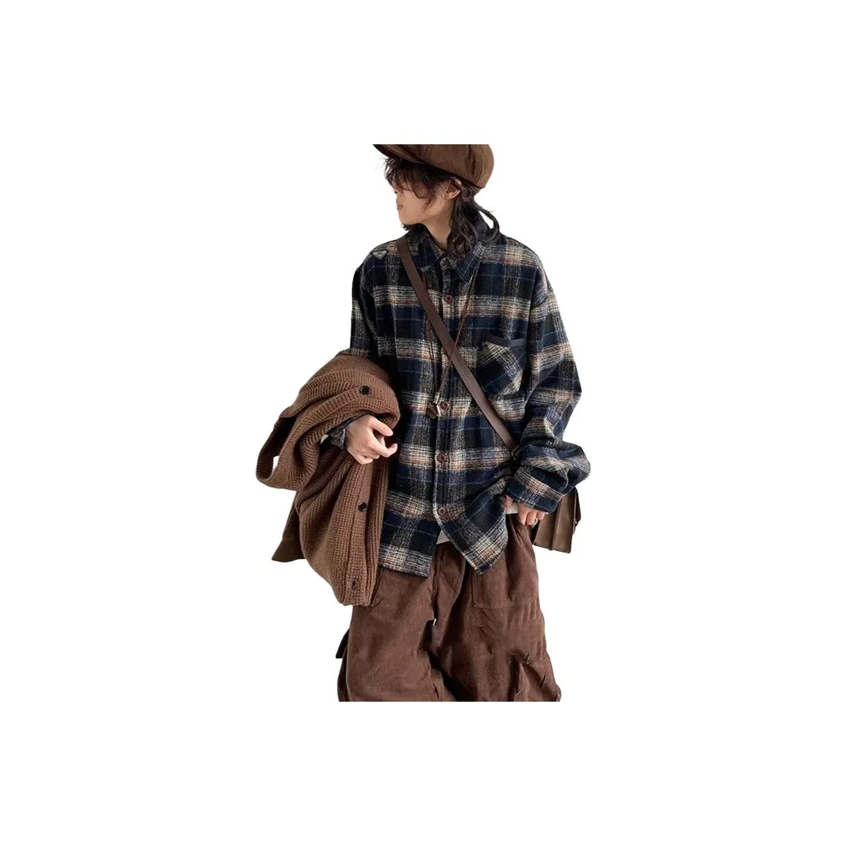 PWUE Коричневый Унисекс Рубашки