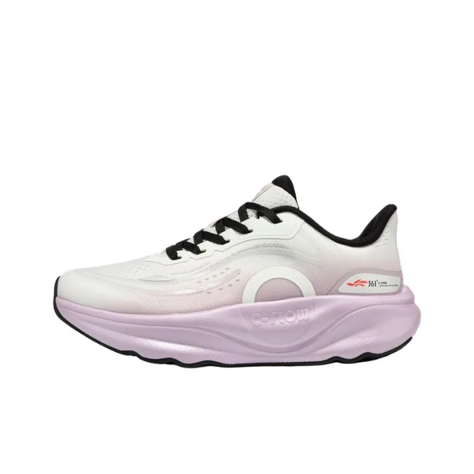 361° Амортизация и Дышащий Низкий Топ Повседневные Беговые Кроссовки Женские Белые Фиолетовые