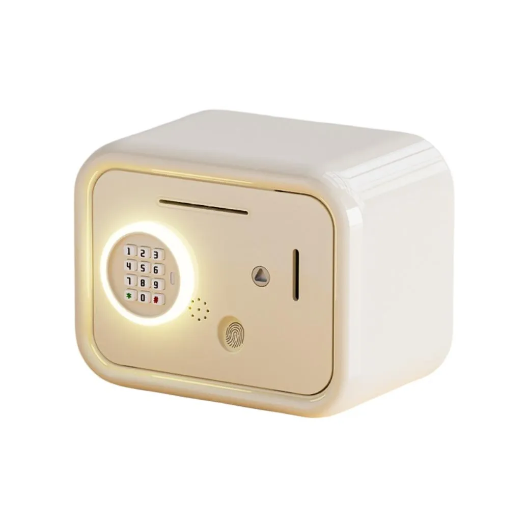 HUXIAOKE Поросенок Банк Новинка Fingerprint код Хранение Jar Страховка Пазл Кольцо Toy