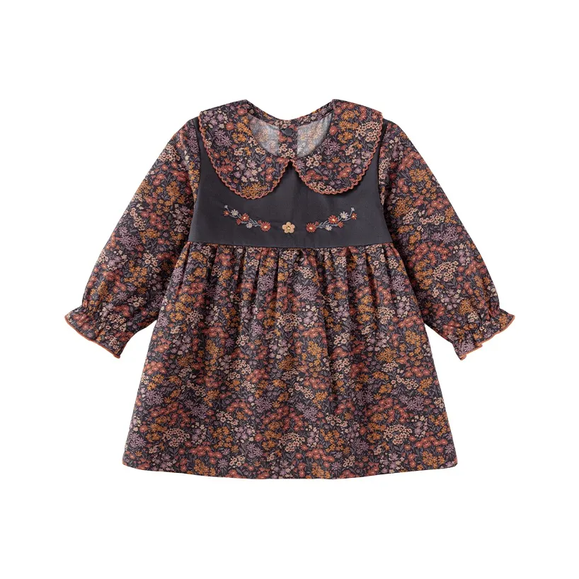 Babylove Теплый Туманный Цветочный Trail Платья для Малышей