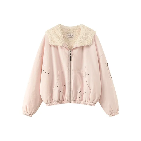 CHUU Светло-розовый Женский Короткий Пальто