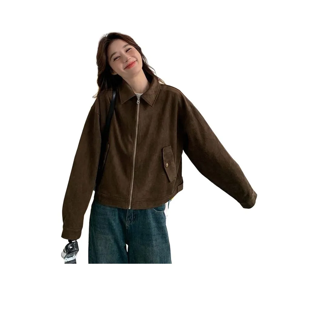 Amyway Коричневый Женские Кожаные Куртки