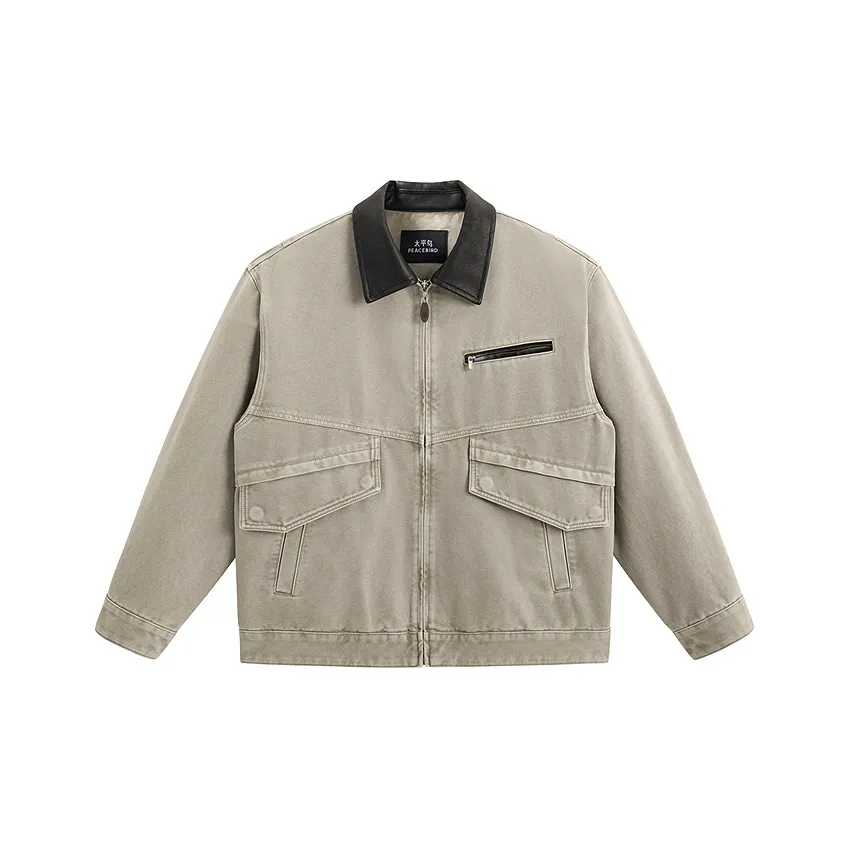 PEACEBIRD MEN Повседневный Цветовой блок Barn Style Куртка Мужская