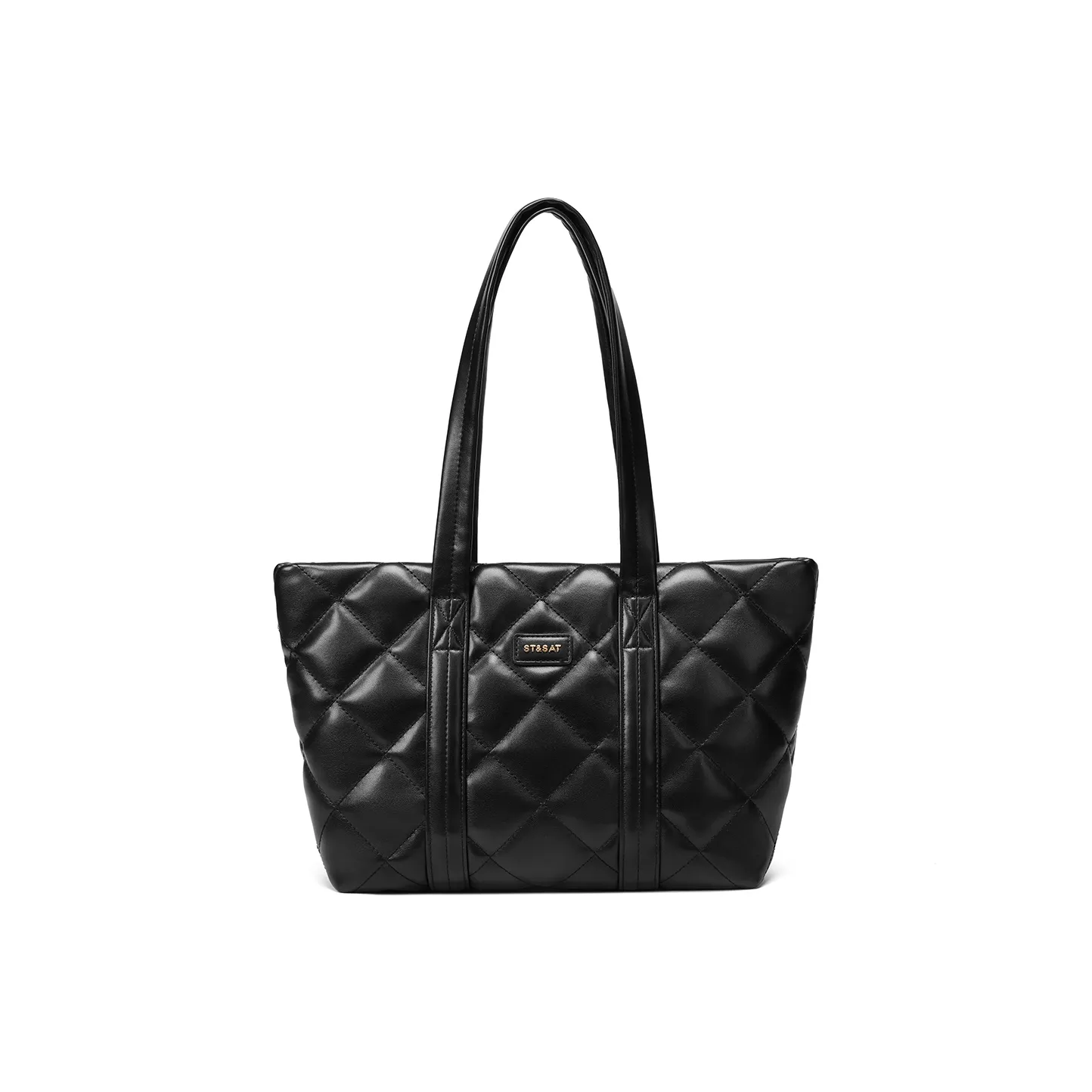 ST SAT ПУ (полиуретан) Сумка через плечо Стандартная Женская Черная Белая