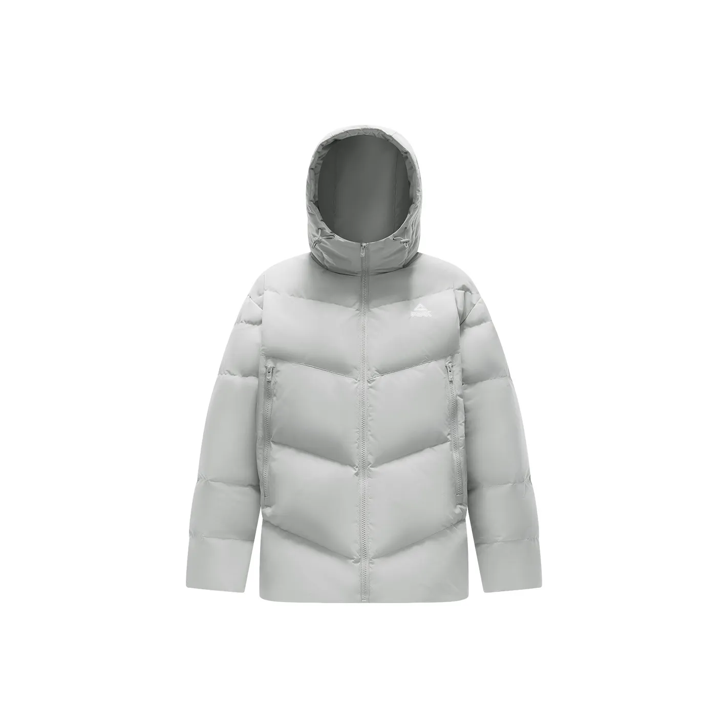PEAK Down Jacket Unisex Light Silver Gray PEAK Пуховик Унисекс Light Серебристо-Серый