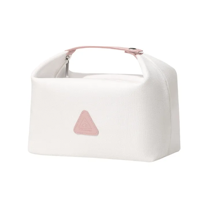3CE Розово-белый Makeup Bag Квадратная Сумка для туалетных принадлежностей Хранение