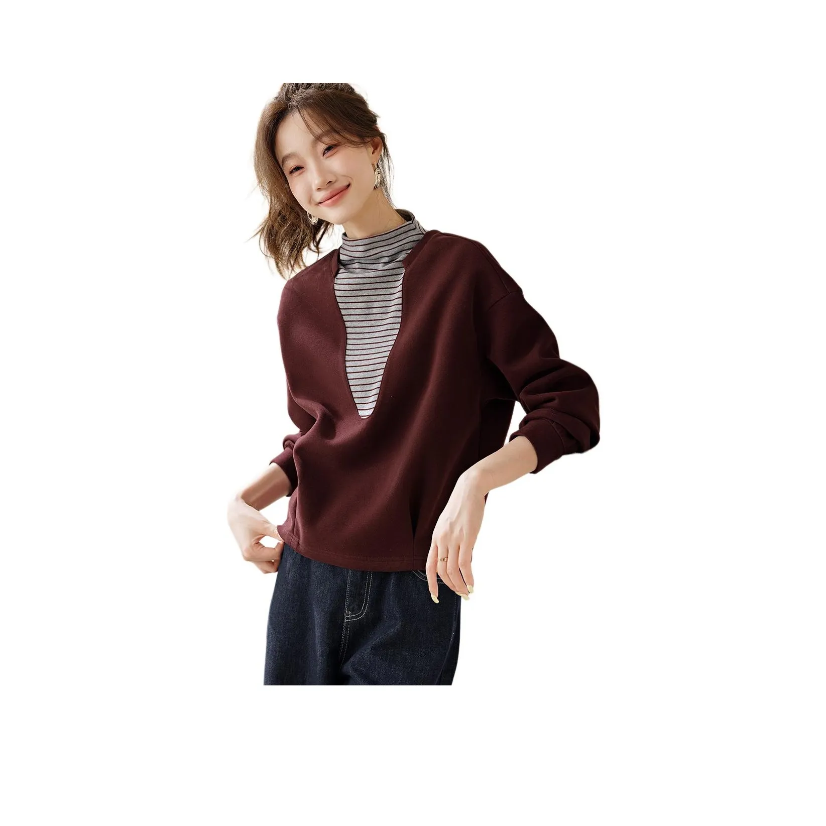 LADYXIEXIE Анкора Красный Розыгрыш Бренд Наклеенный Женские Толстовки