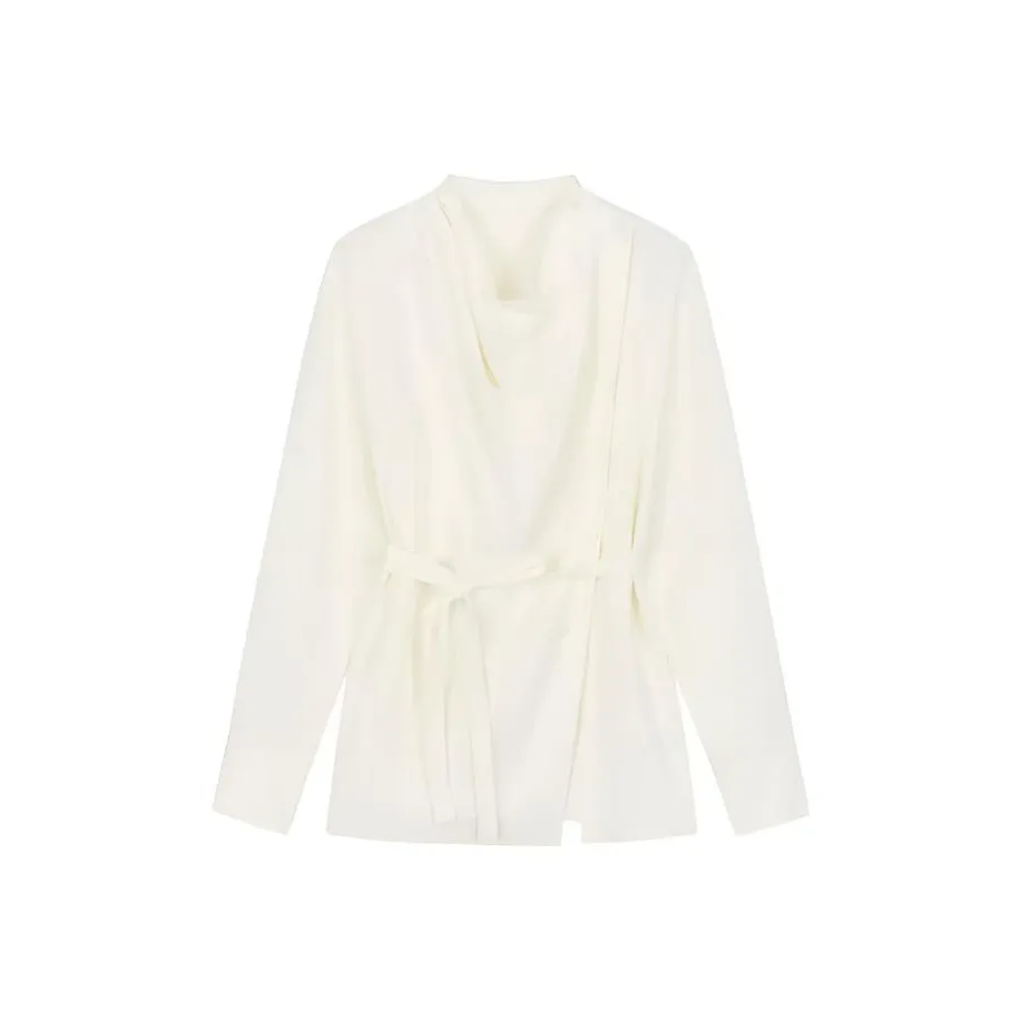 SNZX Бежевый Абрикос Кружево Вверх Рубашка Женская Рубашка