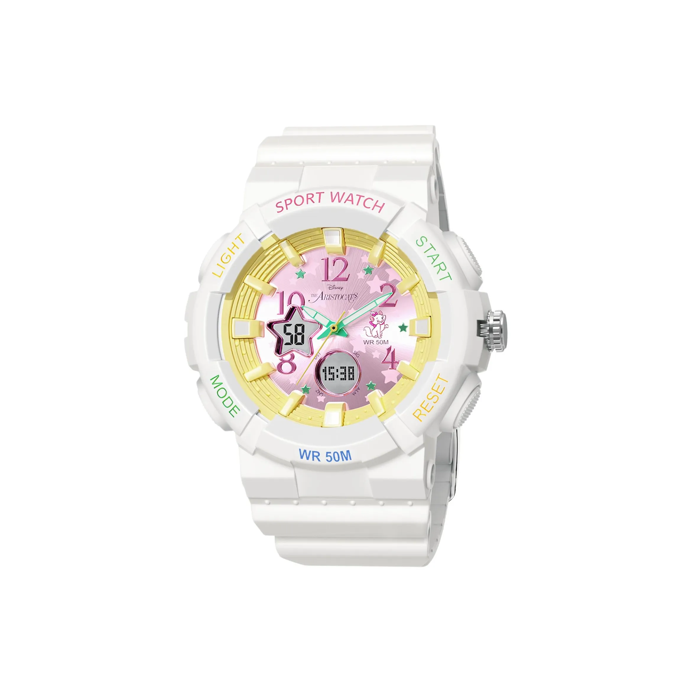 Disney Электронные Часы Механические Женские Часы Белый Циферблат