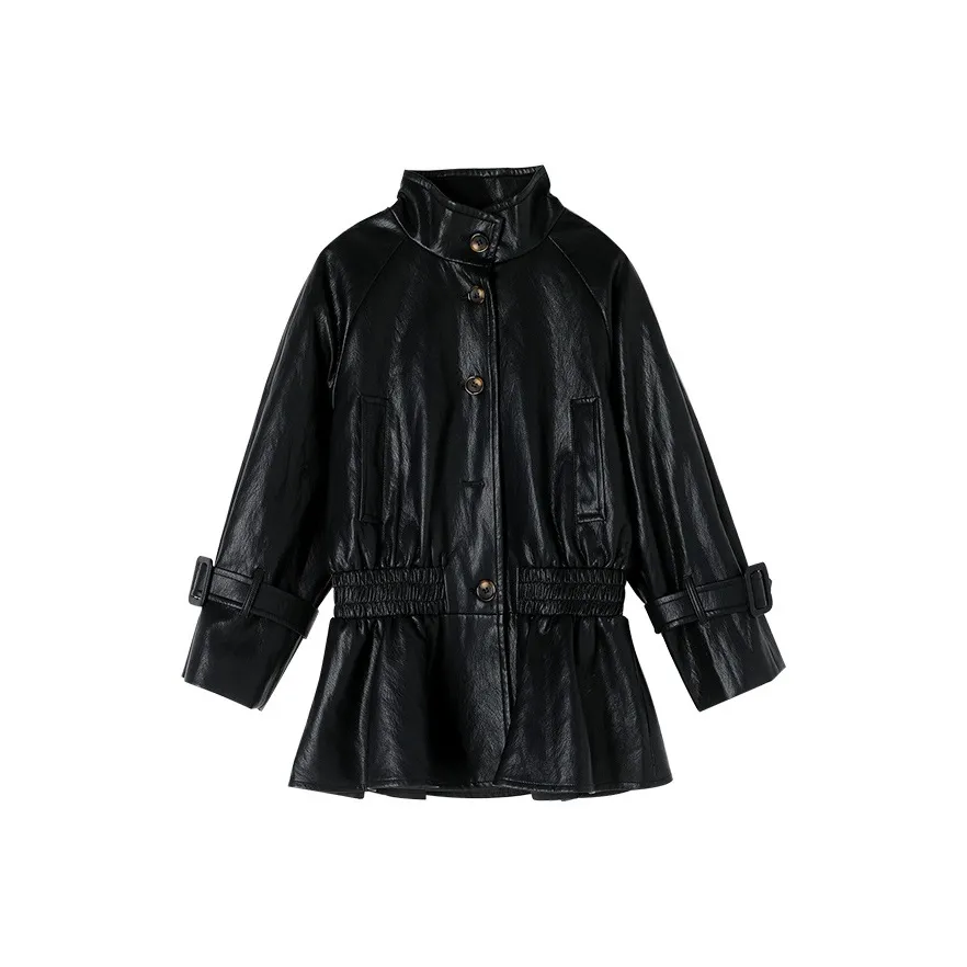 YUANYUAN GIRL Черный Одиночная пара Пальто Kids Куртки